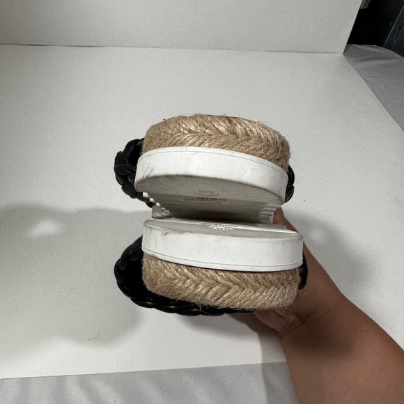 Marc Fisher [ Women's 9 ] Jaimee Espadrille‎ Braided Slide Sandal Black - Picture 11 of 12